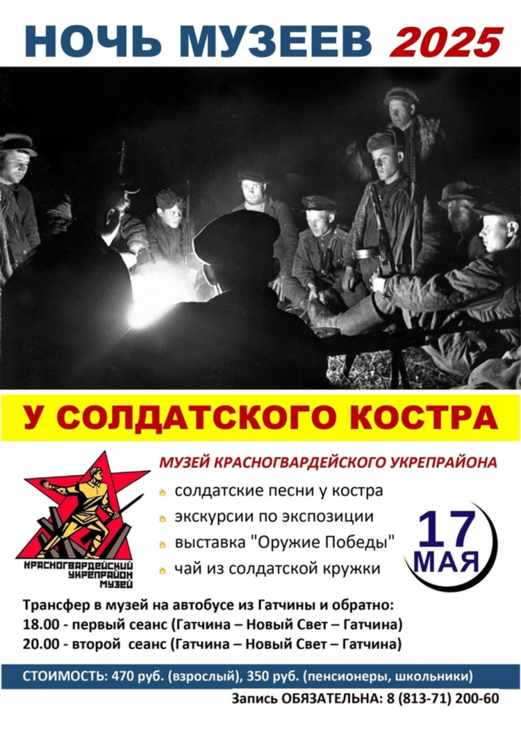 Объявление ночь в музее